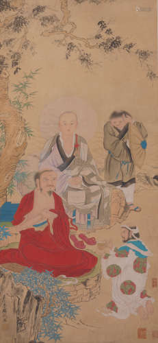 A Li lin's figure painting