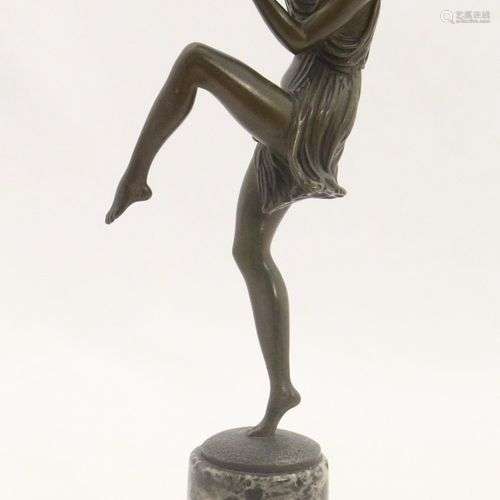 Pierre LE FAGUAYS (1892-1962) Danseuse aux cymbales BRONZE c...