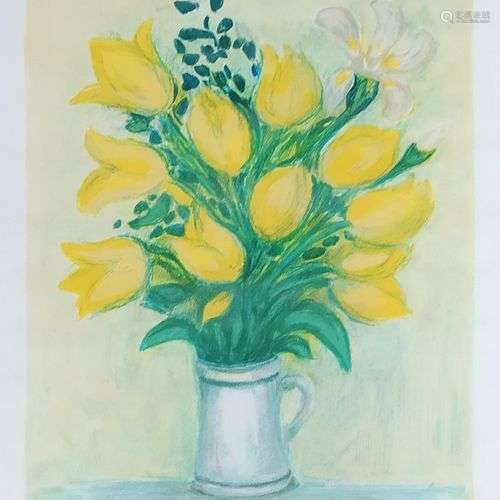 André COTTAVOZ (1922-2012) Bouquet de fleurs Lithographie Si...