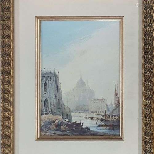 FRANTZ (XIX-XXème Siècle) Vue d'Istanbul Aquarelle sur Papie...