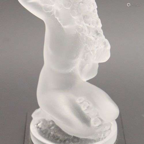 LALIQUE FRANCE - PETITE STATUETTE de jeune fille nue agenoui...