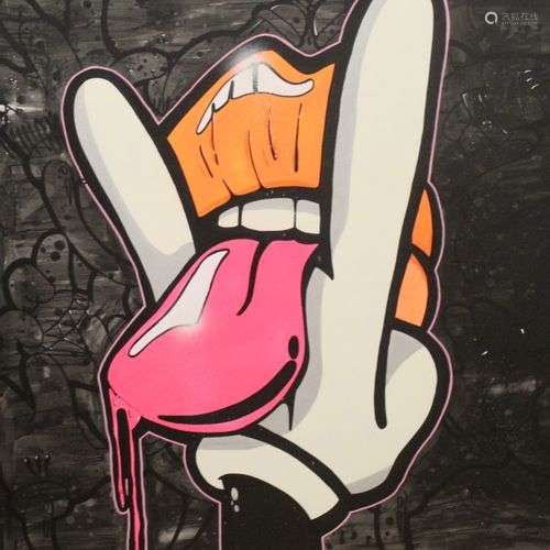 Adek RAMZI (Né en 1976) Punk's not dead, 2012 Acrylique et g...