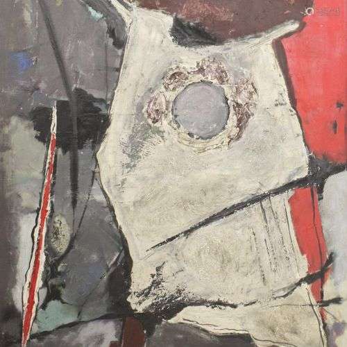 Paul Jean REVEL (1922-1983) Composition 1957 Huile sur toile...