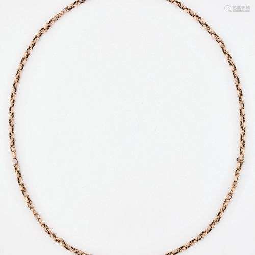 UN COLLIER À MAILLONS FANTAISIE. Longueur 42.5cm, 5.4 gramme...