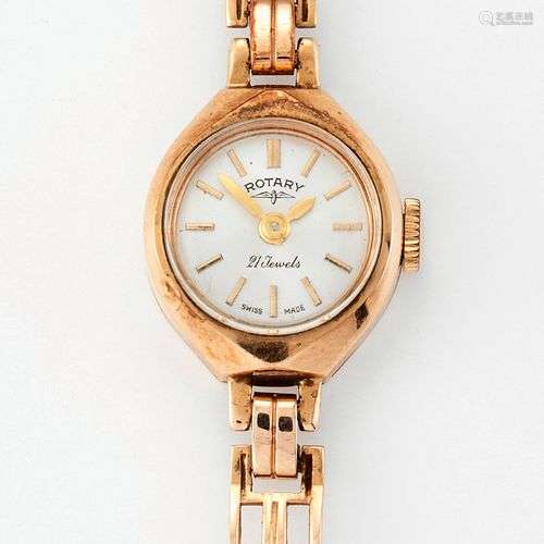 MONTRE BRACELET ROTATIF EN OR 9 CARATS POUR DAMES, cadran ar...