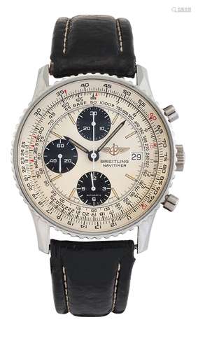 MONTRE DE GENTS EN ACIER BREITLING NAVITIMER STRAP, cadran c...