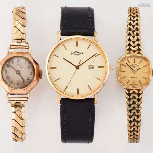 TROIS MONTRES ASSORTIES, comprenant : UNE MONTRE BRACELET EN...