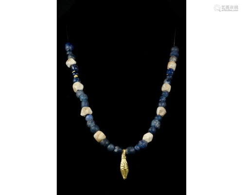 ROMAN GLASS AND GOLD NECKLACE - WEARABLE