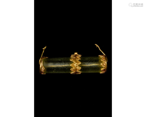 SCYTHIAN GOLD AND ROCK CRYSTAL AMULET