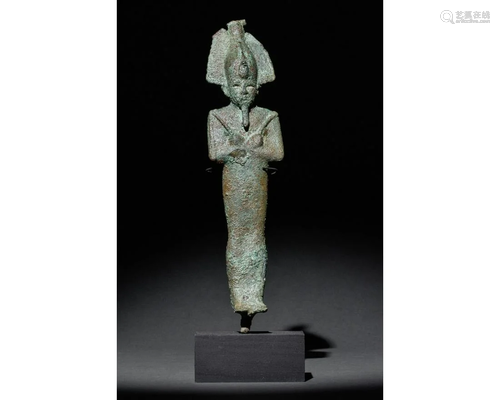 EGYPTIAN VOTIVE STATUETTE OF OSIRIS