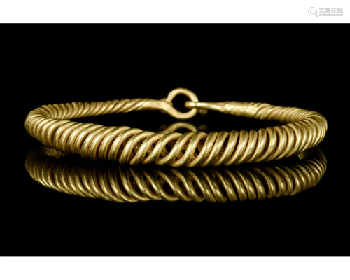 RARE ROMAN GOLD TWISTED BRACELET