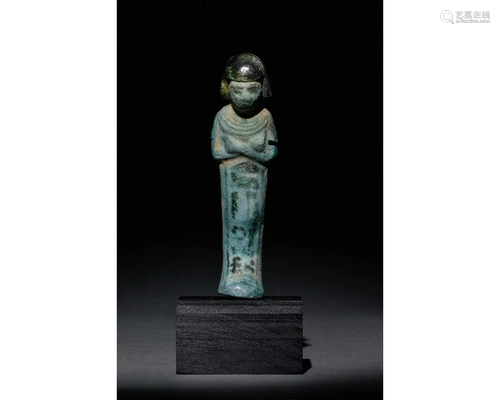 EGYPTIAN FAIENCE SHABTI OF PA-DI-KHONSU - TRANSLATED