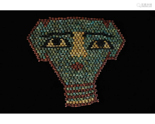 EGYPTIAN BEADED MUMMY MASK