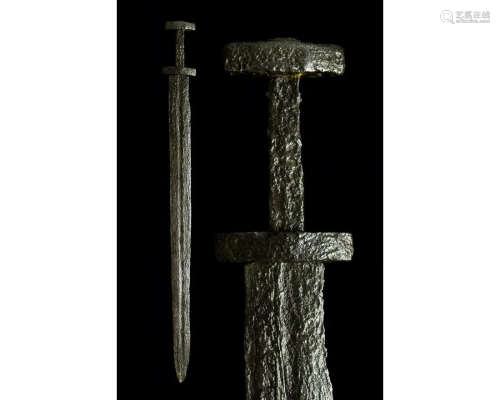 VIKING IRON SWORD WITH HANDLE