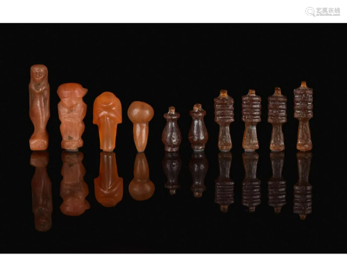 EGYPTIAN COLLECTION OF TEN AMULETS