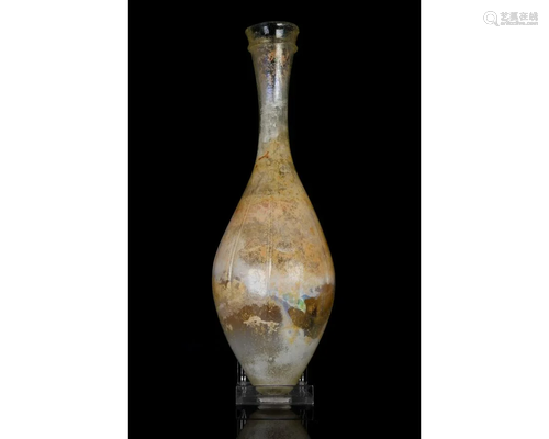 TALL ROMAN GLASS FLASK