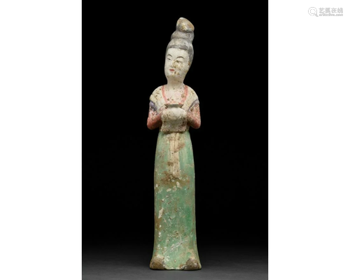 CHINESE TANG DYNASTY TERRACOTTA LADY