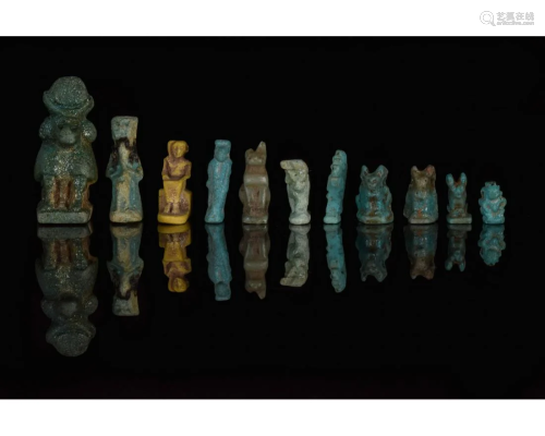 EGYPTIAN ELEVEN AMULETS