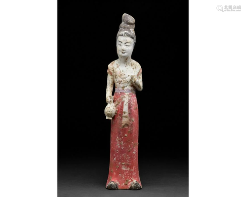 CHINESE TANG DYNASTY TERRACOTTA LADY