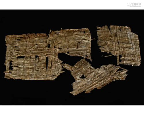EGYPTIAN PAPYRUS FRAGMENTS WITH DEMOTIC