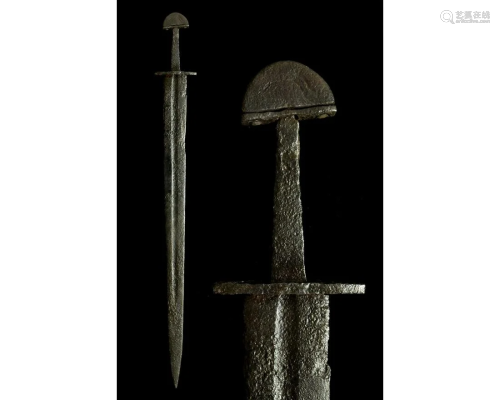 VIKING IRON SWORD WITH HANDLE