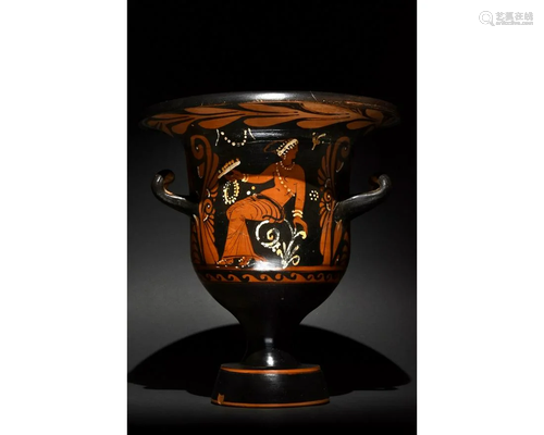 APULIAN RED-FIGURED TERRACOTTA BELL KRATER - TL TESTED