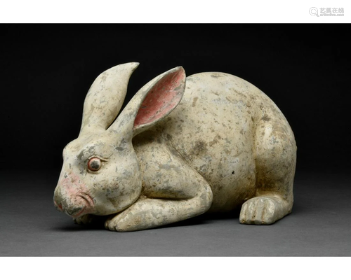 CHINESE HAN DYNASTY TERRACOTTA RABBIT - TL TESTED