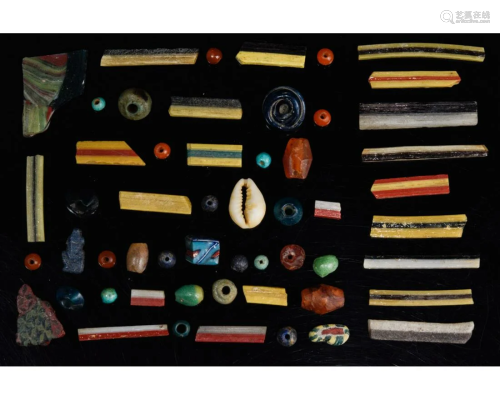 EGYPTIAN GROUP OF 54 SMALL OBJECTS