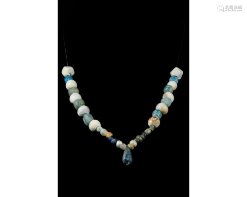 ROMAN GLASS AND STONE NECKLACE