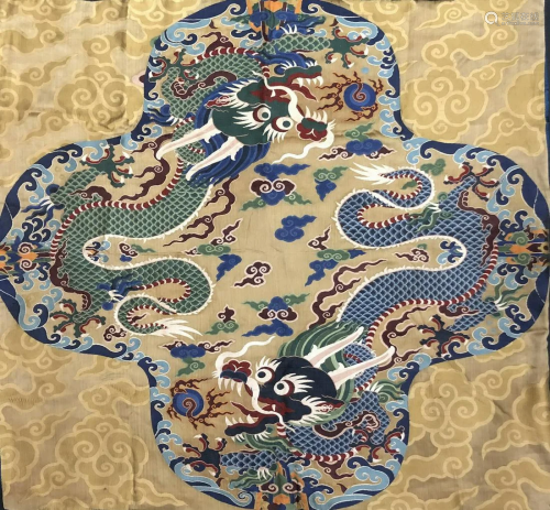 Cloth embroidery dragon