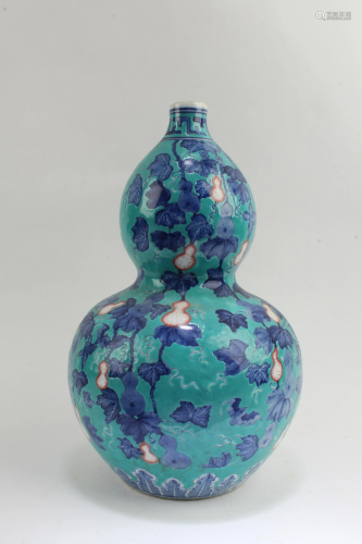 Chinese Double Gourd Porcelain Vase