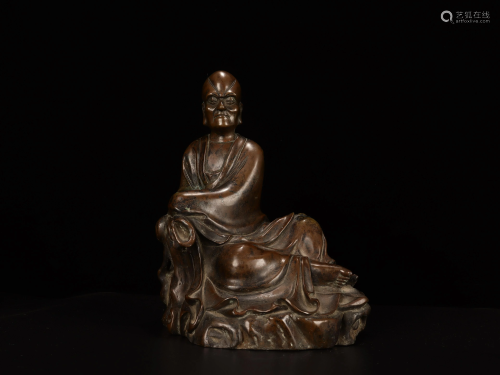A Bronze Seated Bodhisattva Statue