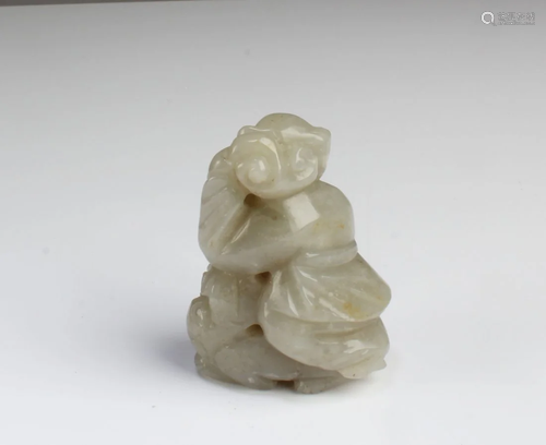 Antique Carved Hetian Jade Ornament