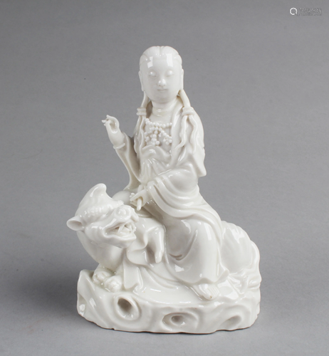 Antique Chinese Blanc De Chine Statue