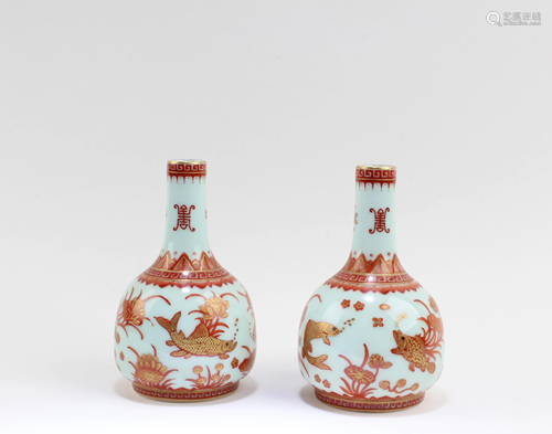 A Pair of Porcelain Vases