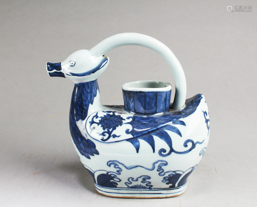 Chinese Blue & White Porcelain Ewer