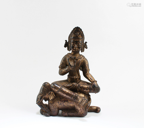 A Gilt Bronze Bodhisattva Statue