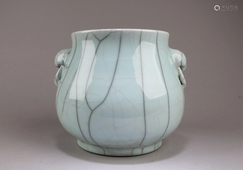 Chinese Crackleware Glazed Jar