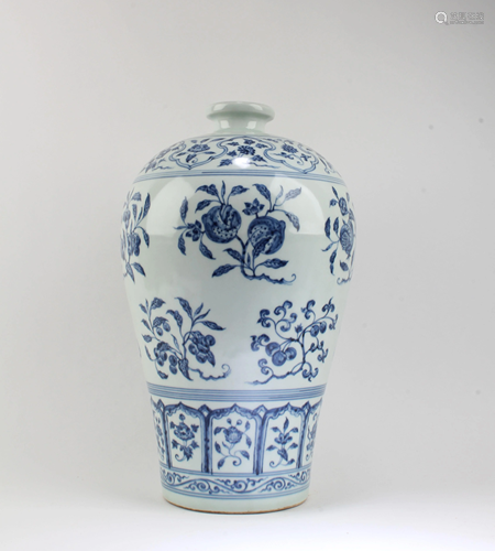 Chinese Blue & White Porcelain Vase