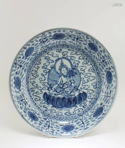 Chinese Blue & White Porcelain Charger