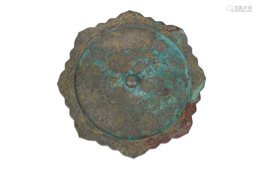 A BRONZE MIRROR.TANG PERIOD