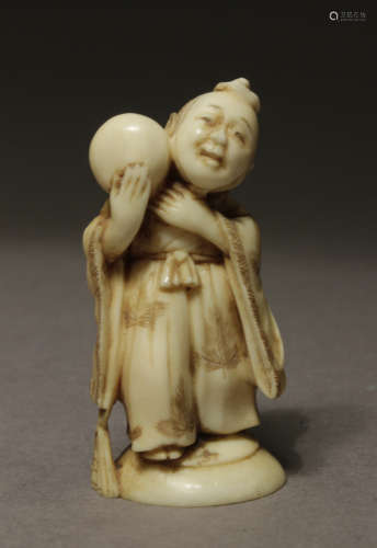 A 19th century Japanese netsuke from Meiji period. Signed Ko...