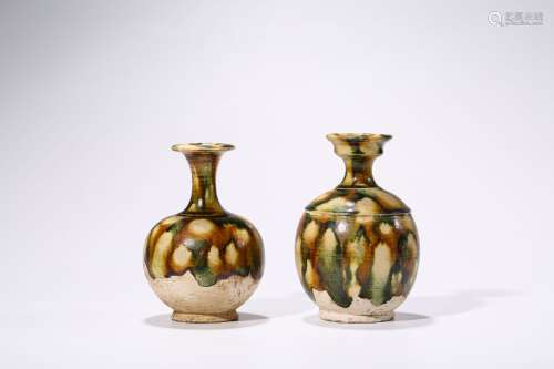 Pair of Sancai Vase