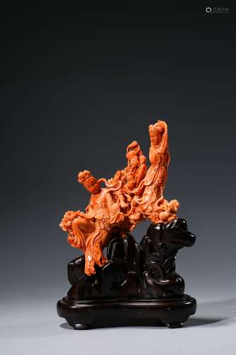 Flying Figure Shape Coral Ornament