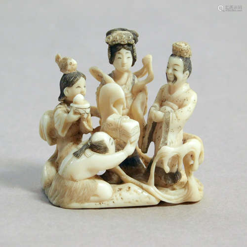 A 19th century Japanese netsuke from Meiji period. Signed Ko...