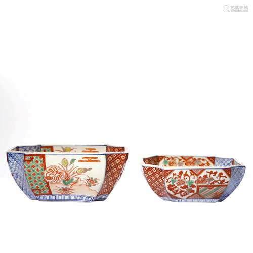 Flower Pattern Imari Ware Square Wash