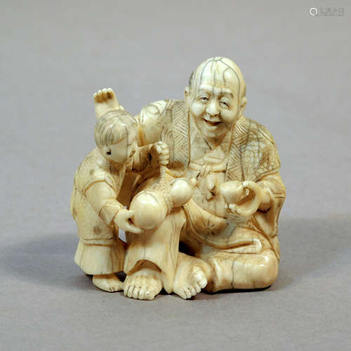 A 19th century Japanese netsuke okimono from Meiji period