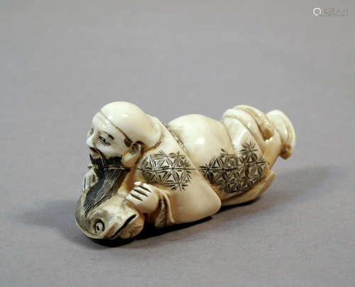 A 19th century Japanese netsuke from Meiji period. Signed