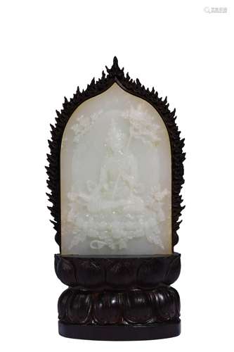 Carved Jade Buddha Statue