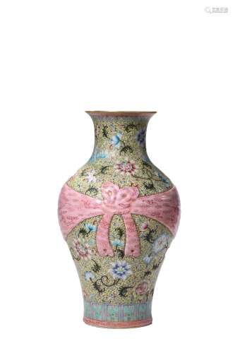 Enamel Wrapped Lotus Pattern Blessing Vase